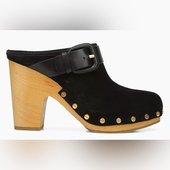 Veronica Beard Shoes - Veronica Beard Dacey Suede Studded Clogs Black Size 8.5 NEW WITHOUT TAGS